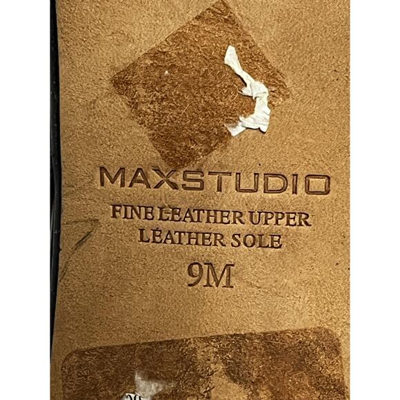 Max Studio Shoes Womens Size 9M Black Red Leather Slingback Heels Loafer Style - Picture 10 of 11